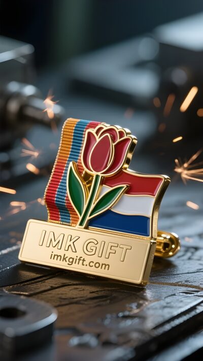 in985-Rood-Wit-en-Blauwe-Medaille-De-Code-van-het-Leven-in-de-Tulp-Medaille